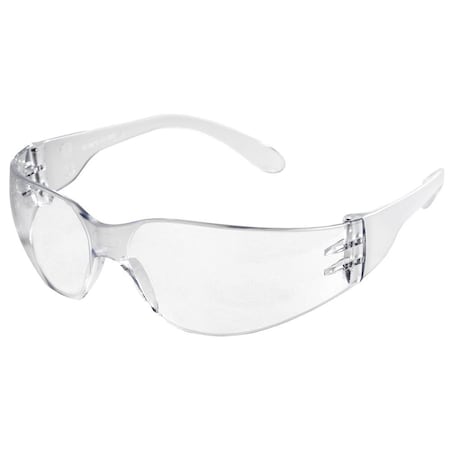 Sellstrom Safety Glasses, Anti-Scratch, Clear Lens, Clear Frame, Frameless S70701